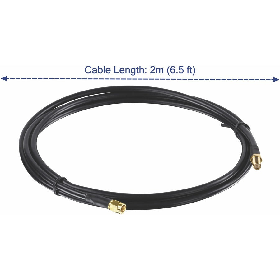 Câble d'antenne TRENDnet à faible perte RP-SMA mâle vers RP-SMA femelle - 2 m (6,5 pi) TEW-L102