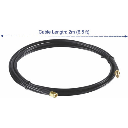 Câble d'antenne TRENDnet à faible perte RP-SMA mâle vers RP-SMA femelle - 2 m (6,5 pi) TEW-L102