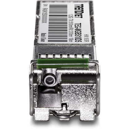 Module LC monomode double longueur d'onde SFP vers RJ45 TRENDnet ; TEG-MGBS10D5 ; Doit être associé au TEG-MGBS10D3 ou à un module compatible ; Jusqu'à 10 km (6,2 miles) ; Compatible avec le SFP standard ; Protection à vie TEG-MGBS10D5