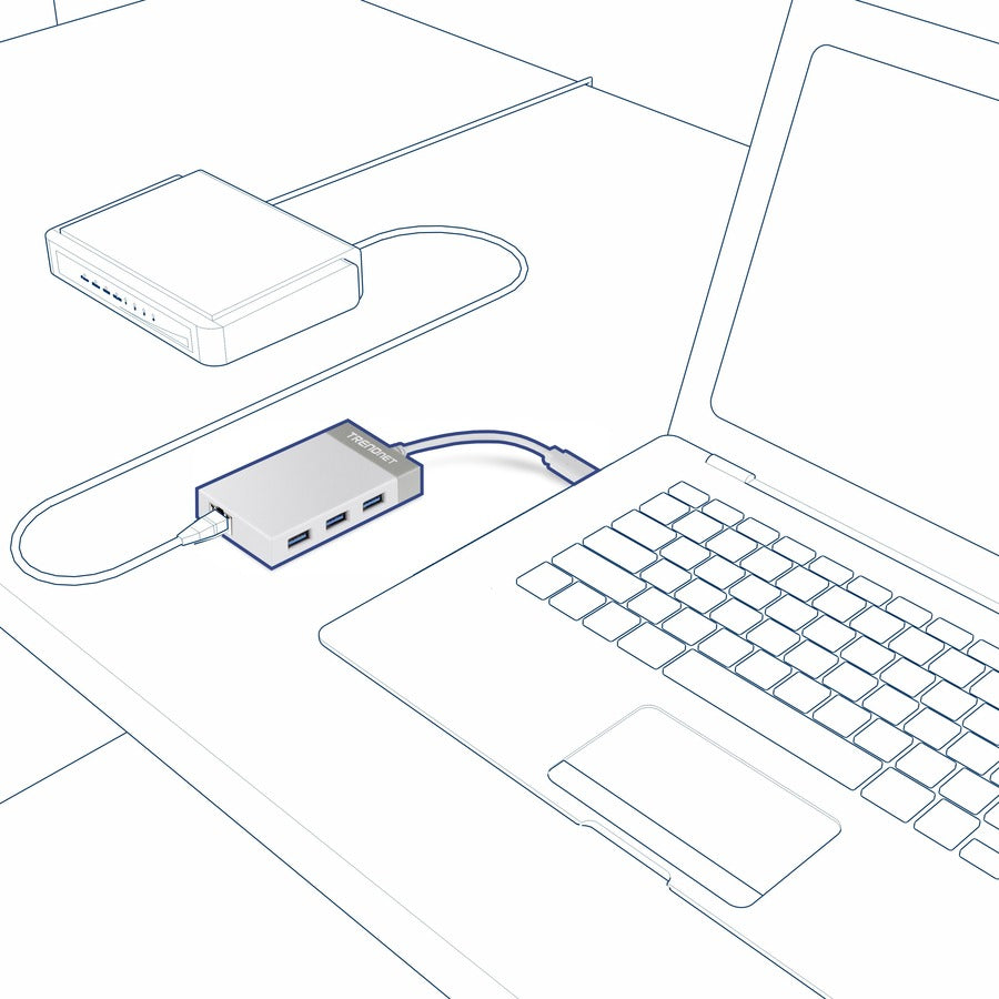 Adaptateur USB-C vers Gigabit TRENDnet, 12,7 cm (5) pour Windows, Mac OS, MacBook et Surface Pro, TUC-ETGH3 TUC-ETGH3