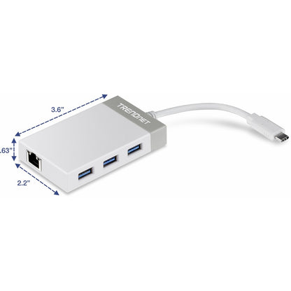 Adaptateur USB-C vers Gigabit TRENDnet, 12,7 cm (5) pour Windows, Mac OS, MacBook et Surface Pro, TUC-ETGH3 TUC-ETGH3