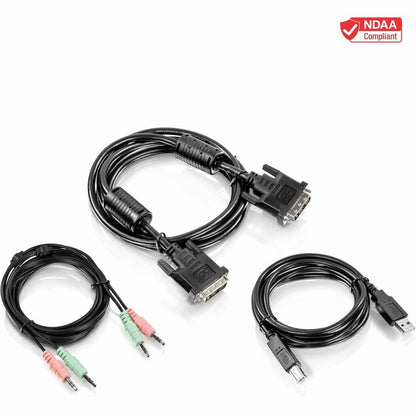 Kit de câbles KVM DVI-I, USB et audio TRENDnet 6 pieds TK-CD06