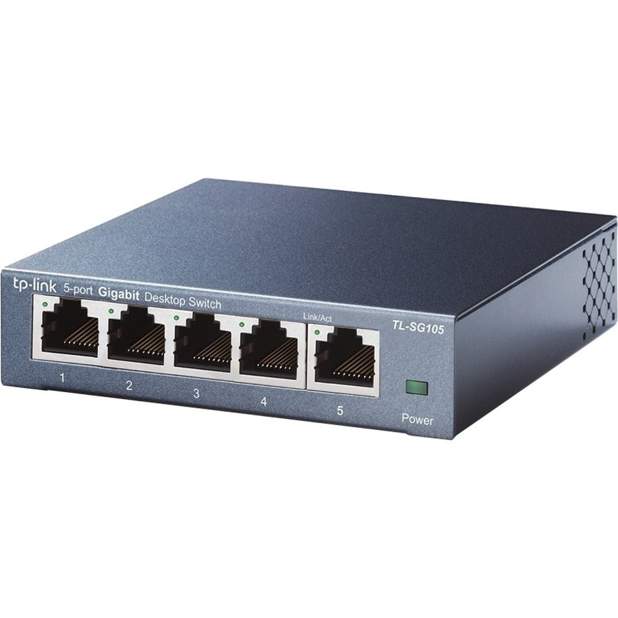 TP-LINK TL-SG105 5-Port 10/100/1000Mbps Desktop Gigabit Steel Cased Switch TL-SG105
