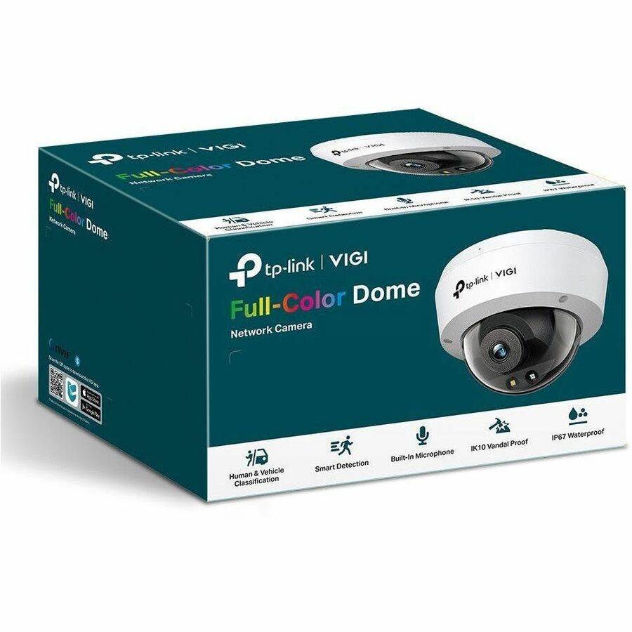 Caméra réseau TP-Link VIGI C250 5 mégapixels - Couleur - 1 pack - Dôme - Blanc, noir VIGI C250 (4 mm)