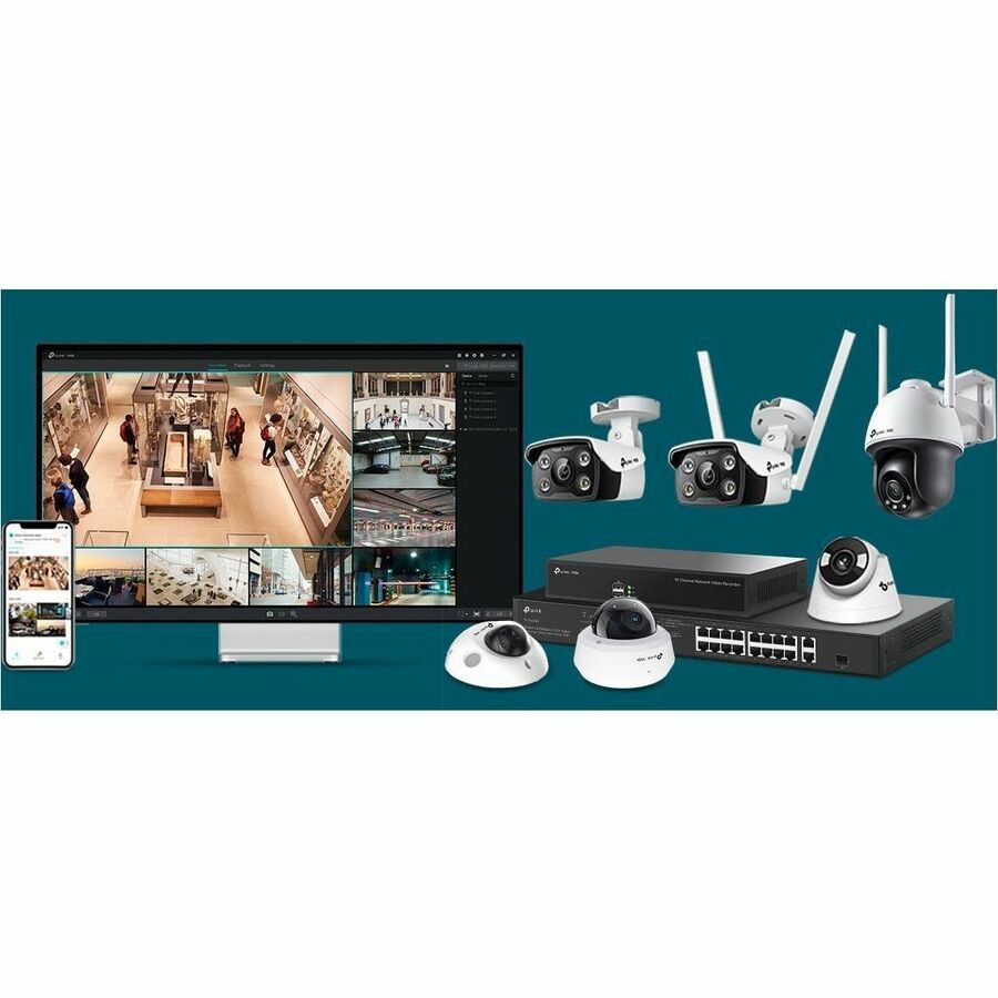 Caméra réseau TP-Link VIGI C250 5 mégapixels - Couleur - 1 pack - Dôme - Blanc, noir VIGI C250 (4 mm)
