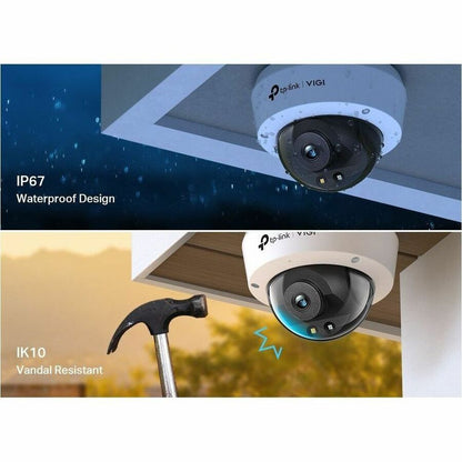 Caméra réseau TP-Link VIGI C250 5 mégapixels - Couleur - 1 pack - Dôme - Blanc, noir VIGI C250 (4 mm)
