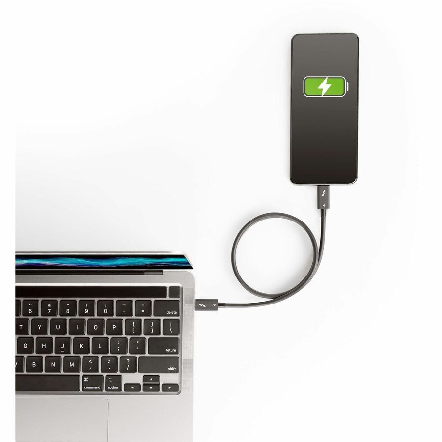Câble Thunderbolt 4 StarTech.com de 50 cm, 40 Gbit/s, PD 100 W, vidéo 4K/8K, certifié Intel, compatible avec Thunderbolt 3/USB 3.2/DisplayPort TBLT4MM50CM