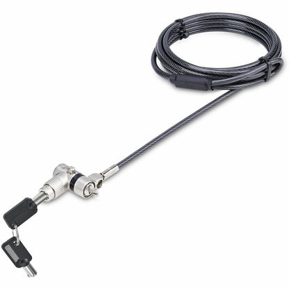 StarTech.com Câble de sécurité universel pour ordinateur portable 2 m, compatible avec Noble Wedge®/Nano/K-Slot ; câble de verrouillage à clé UNIVK-LAPTOP-LOCK