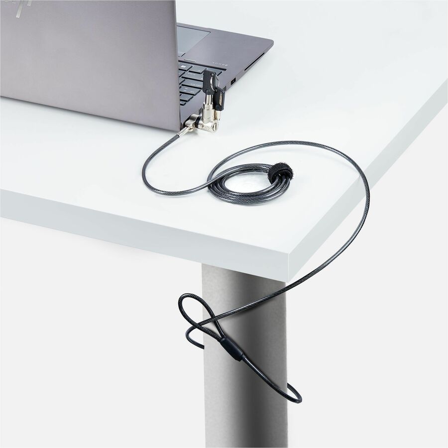 StarTech.com Câble de sécurité universel pour ordinateur portable 2 m, compatible avec Noble Wedge®/Nano/K-Slot ; câble de verrouillage à clé UNIVK-LAPTOP-LOCK