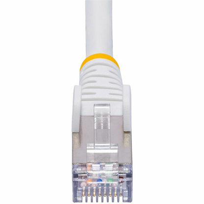 StarTech.com Câble Ethernet CAT8 blanc de 30 cm, RJ45 anti-accroc, 25G/40G 2 000 MHz, PoE 100 W, S/FTP, cuivre nu pur 26 AWG, cordon de raccordement réseau LSZH NLWH-1F-CAT8-PATCH