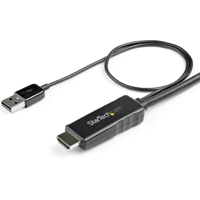 StarTech.com Câble HDMI vers DisplayPort 4K 30 Hz de 2 m (6 pi) - Câble adaptateur HDMI 1.4 vers DP 1.2 actif avec audio - Convertisseur vidéo alimenté par USB HD2DPMM2M