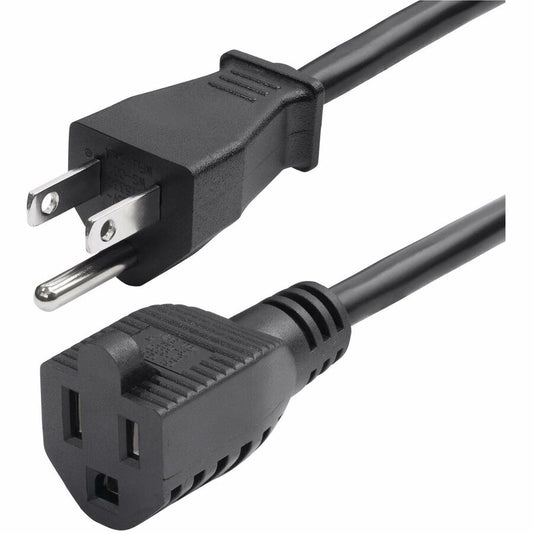 StarTech.com Rallonge d'alimentation de 3 m, câble d'alimentation secteur NEMA 5-15P vers NEMA 5-15R, 10 A 125 V, 18 AWG, homologué UL 231A-8A00-POWER-CORD