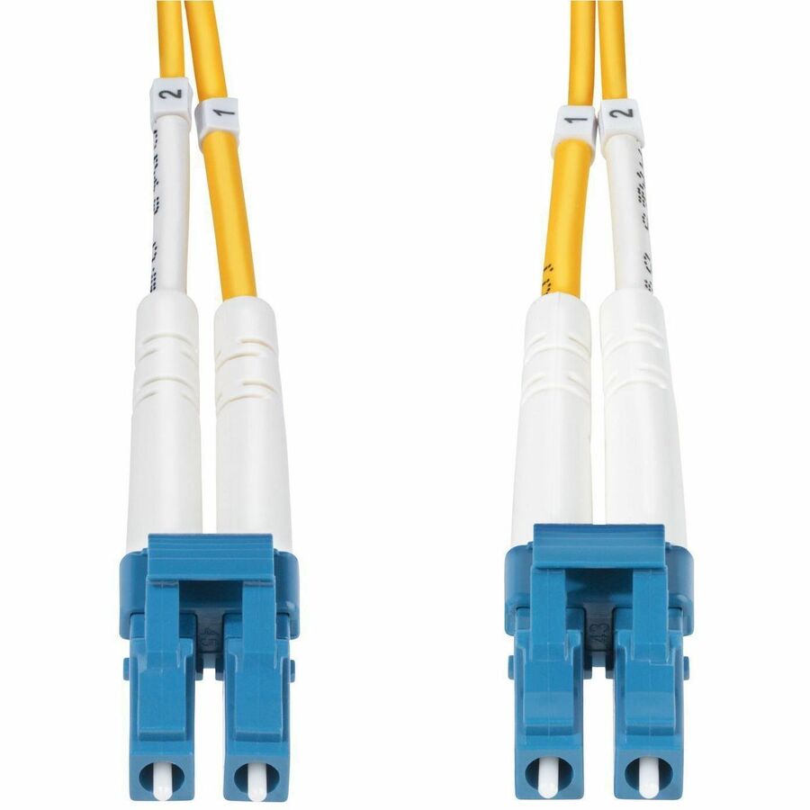 StarTech.com 2m (6.6ft) LC to LC (UPC) OS2 Single Mode Duplex Fiber Optic Cable, 9/125, 100G, Low Insertion Loss, LSZH Fiber Jumper Cord SMDOS2LCLC2M