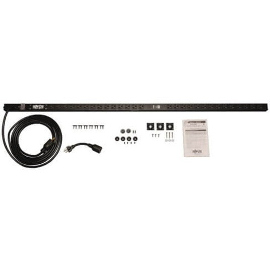 PDU monophasé avec compteur local de 1,9 kW de Tripp Lite par Eaton, prises 120 V (28 5-15/20R), adaptateur L5-20P/5-20P, cordon de 4,57 m (15 pi), PDUMV20 vertical 0U