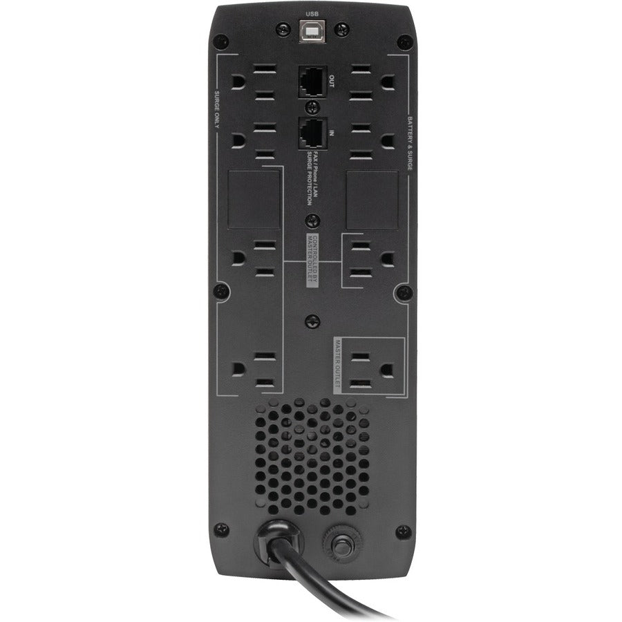 Onduleur interactif en ligne Tripp Lite par Eaton avec USB et 8 prises - 120 V, 1 000 VA, 600 W, 50/60 Hz, AVR, série ECO - Batterie de secours ECO1000LCD