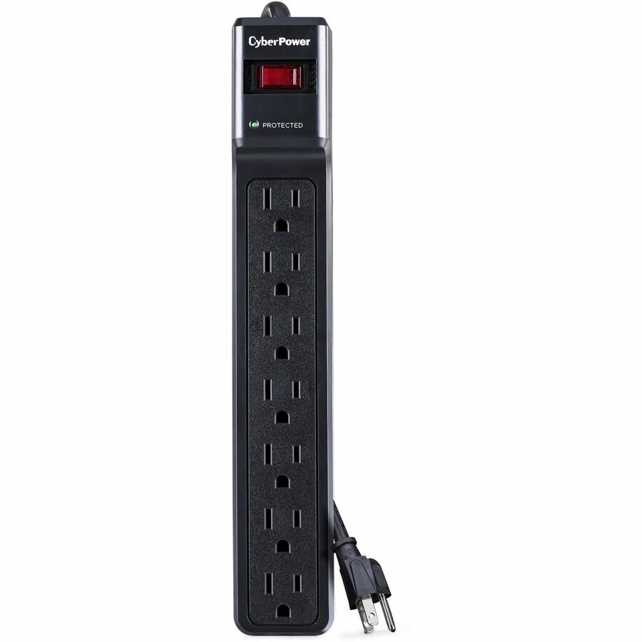Parasurtenseur CyberPower CSB7012 Essential à 7 prises avec 1 500 joules et cordon de 12 pieds - Boîtes marron unies CSB7012