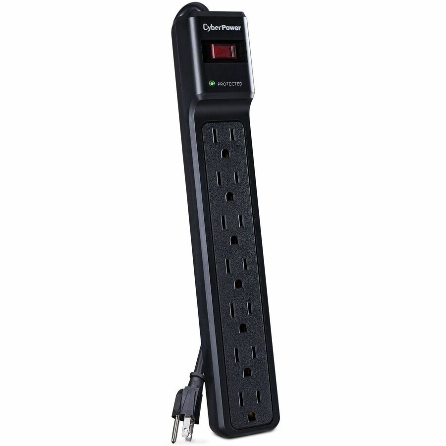 Parasurtenseur CyberPower CSB7012 Essential à 7 prises avec 1 500 joules et cordon de 12 pieds - Boîtes marron unies CSB7012