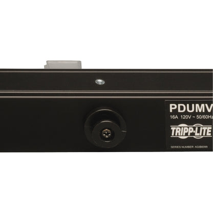 PDU monophasé avec compteur local de 1,5 kW de Tripp Lite par Eaton, prises 100-127 V (14 5-15R), 5-15P, cordon de 15 pi (4,57 m), 0U vertical, 36 po PDUMV15-36