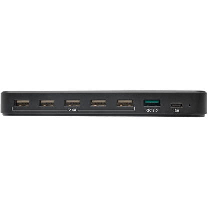 Tripp Lite by Eaton 7-Port USB Charging Station with Quick Charge 3.0, USB-C Port, Device Storage, 5V 4A (60W) USB Charge Output U280-007-CQC-ST
