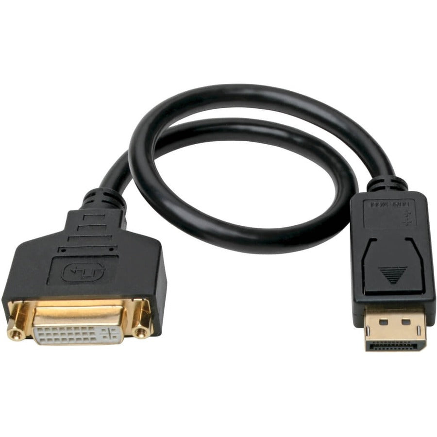 Adaptateur convertisseur vidéo DisplayPort vers DVI Eaton Tripp Lite Series, noir (M/F), 0,31 m (1 pi) P134-001-GC