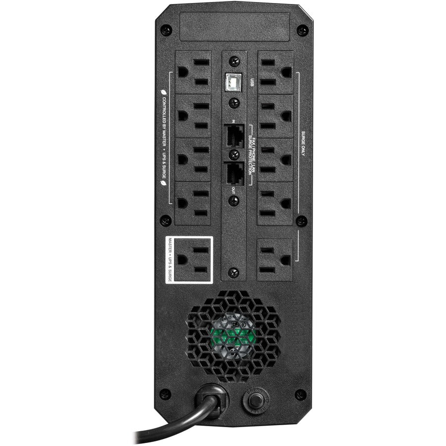 Onduleur de jeu à onde sinusoïdale pure Tripp Lite by Eaton 1500VA 900W 120V - LCD, AVR, LED RVB, chargement USB, économie d'énergie SMART1500PSGLCD