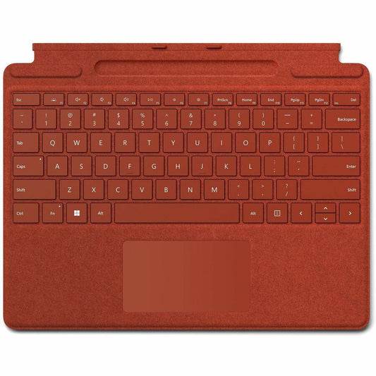 Étui clavier/housse Microsoft Signature pour tablette Surface Pro 9, Surface Pro 8, Surface Pro X, stylet - Rouge coquelicot 8X8-00021