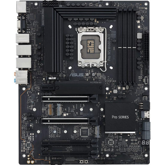 Carte mère pour station de travail Asus Pro WS W680-ACE - Chipset Intel W680 - Socket LGA-1700 - Mémoire Intel Optane compatible - ATX PRO WS W680-ACE
