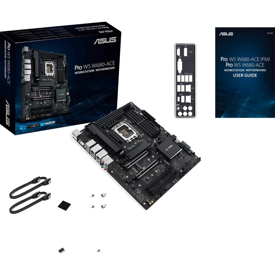 Carte mère pour station de travail Asus Pro WS W680-ACE - Chipset Intel W680 - Socket LGA-1700 - Mémoire Intel Optane compatible - ATX PRO WS W680-ACE