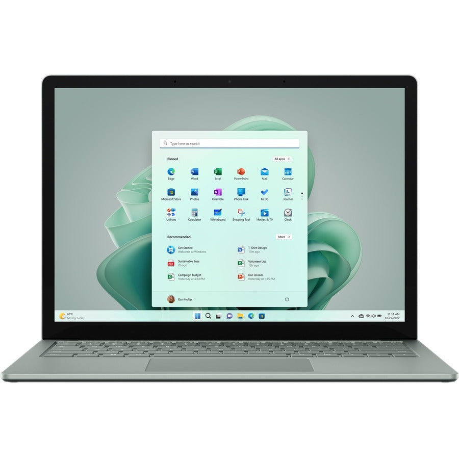Ordinateur portable Microsoft Surface Laptop 5 13,5" à écran tactile - Intel Core i5 12e génération i5-1245U - Plateforme Intel Evo - 16 Go - SSD 512 Go - Clavier anglais - Sage R8P-00047