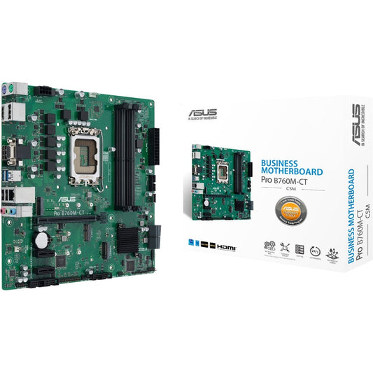 Carte mère industrielle Asus Pro B760M-CT-CSM - Chipset Intel B760 - Socket LGA-1700 - Micro ATX ProB760M-CT-CSM