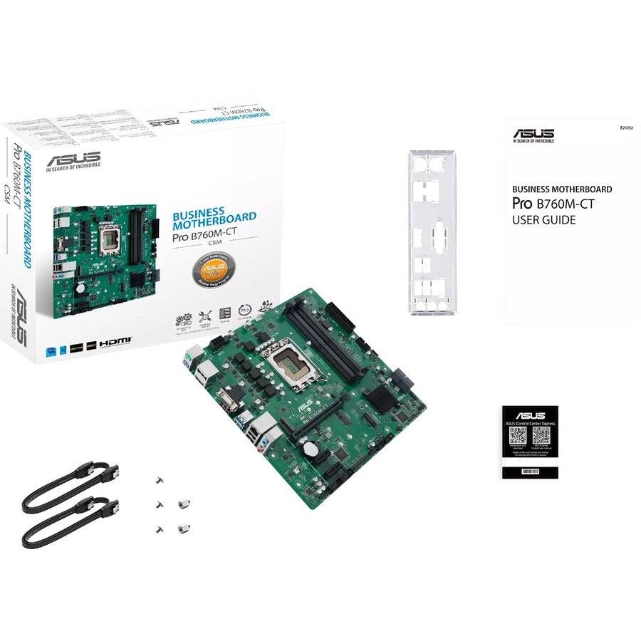 Carte mère industrielle Asus Pro B760M-CT-CSM - Chipset Intel B760 - Socket LGA-1700 - Micro ATX ProB760M-CT-CSM