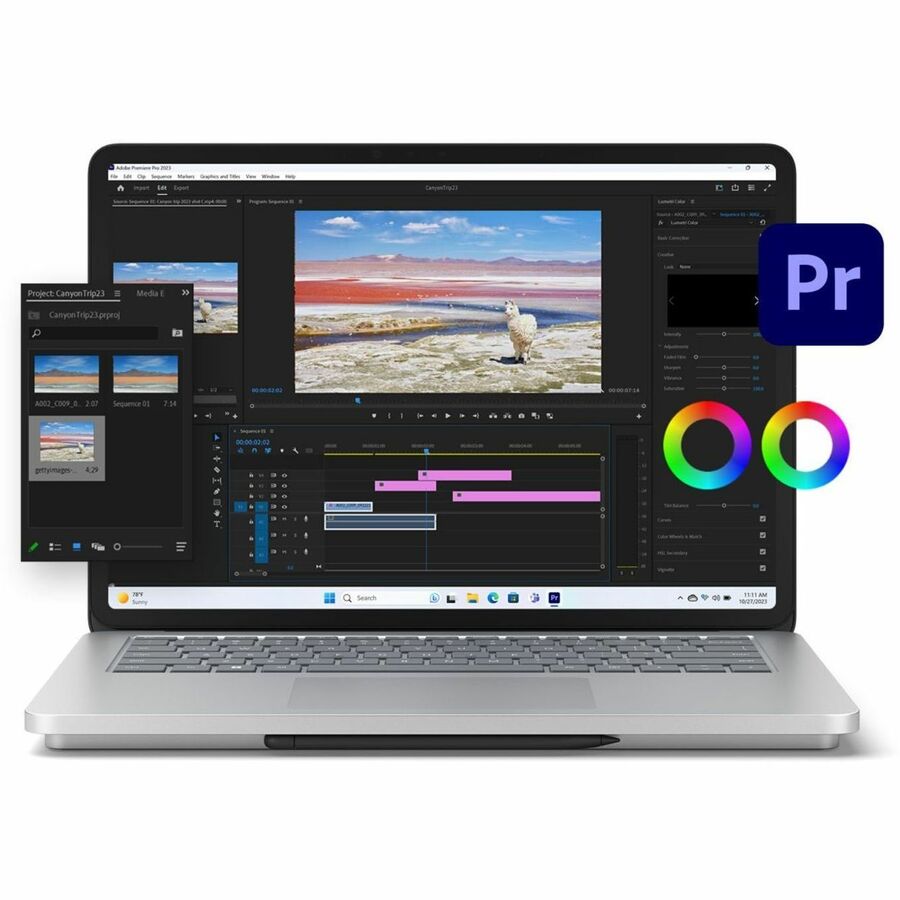 Microsoft Surface Laptop Studio 2 14,4" Écran tactile convertible (curseur flottant) Ordinateur portable 2 en 1 - Intel Core i7 13e génération i7-13800H - Plateforme Intel Evo - 64 Go - SSD 2 To - Clavier anglais, français - Platinum Z3H-00001