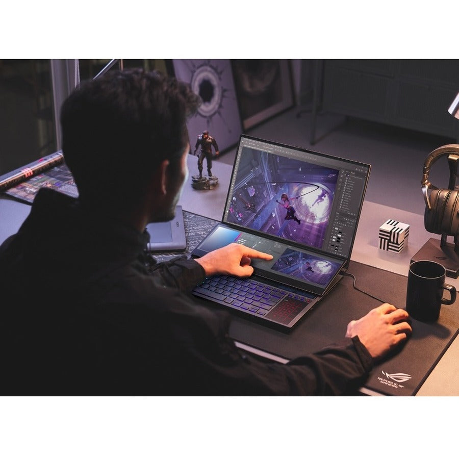 Ordinateur portable de jeu Asus ROG Zephyrus Duo 16 GX650 GX650PY-XS97 16" - QHD+ - AMD Ryzen 9 7945HX - 32 Go - SSD 2 To GX650PY-XS97