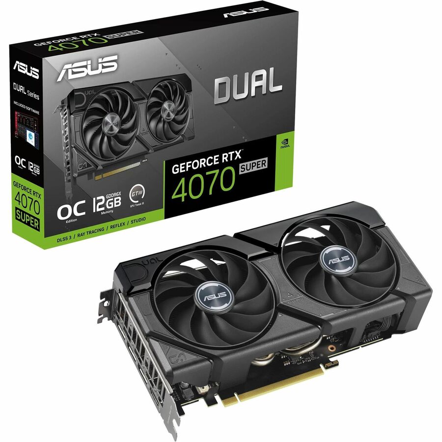 Carte graphique Asus NVIDIA GeForce RTX 4070 SUPER - 12 Go GDDR6X DUAL-RTX4070S-O12G-EVO