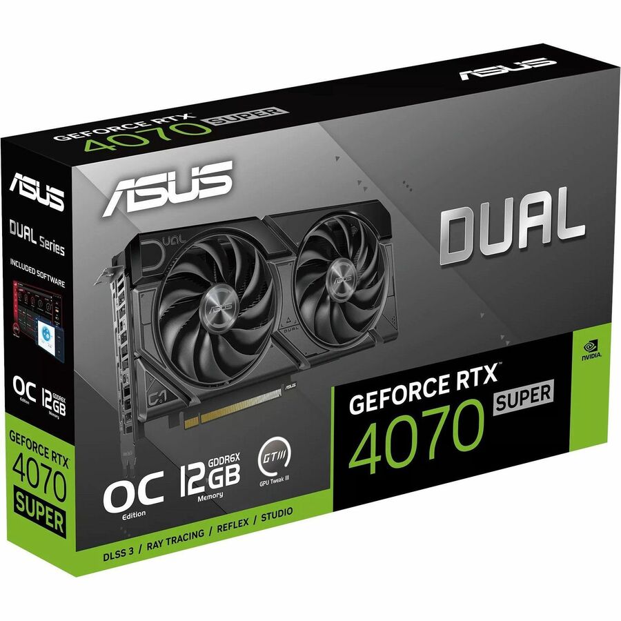 Carte graphique Asus NVIDIA GeForce RTX 4070 SUPER - 12 Go GDDR6X DUAL-RTX4070S-O12G-EVO