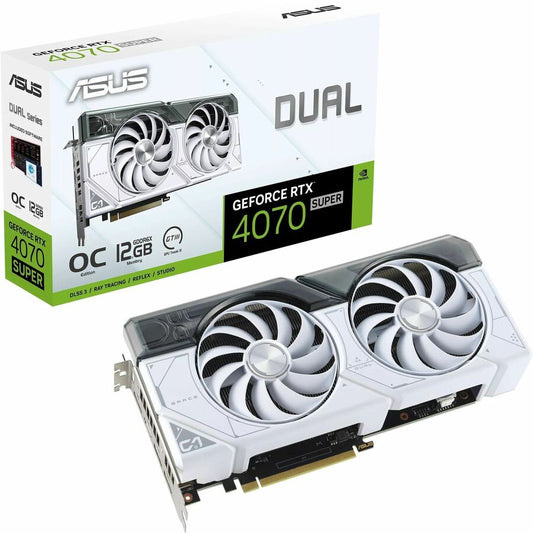 Carte graphique Asus NVIDIA GeForce RTX 4070 SUPER - 12 Go GDDR6X DUAL-RTX4070S-O12G-WHITE