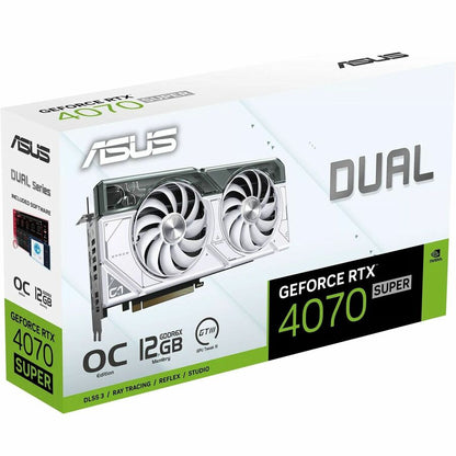 Carte graphique Asus NVIDIA GeForce RTX 4070 SUPER - 12 Go GDDR6X DUAL-RTX4070S-O12G-WHITE