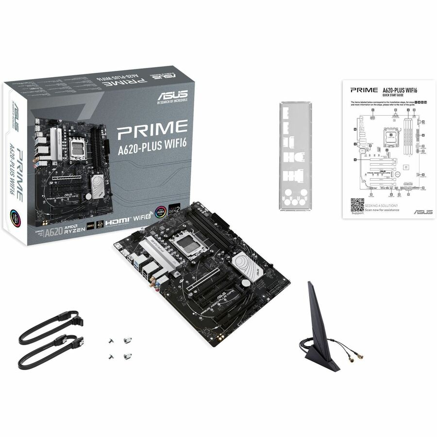Asus Prime A620-PLUS WIFI6 Gaming Desktop Motherboard - AMD A620 Chipset - Socket AM5 - ATX PRIME A620-PLUS WIFI6