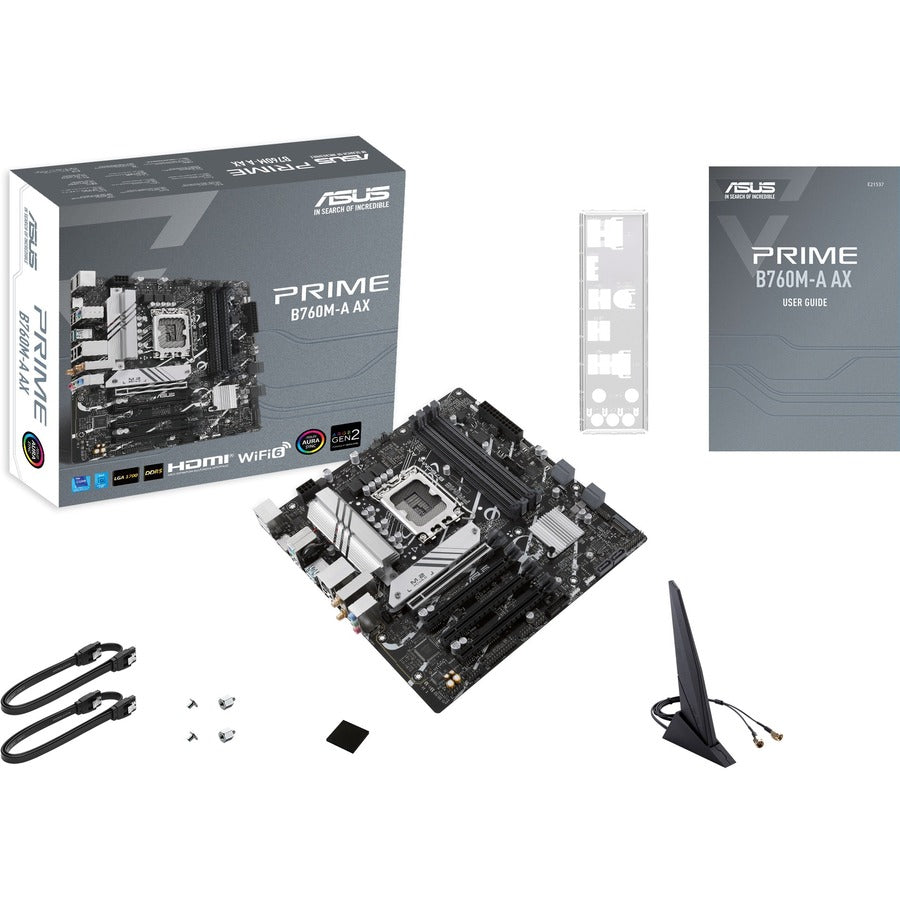 Carte mère de bureau Asus Prime PRIME B760M-A AX - Chipset Intel B760 - Socket LGA-1700 - Micro ATX PRIME B760M-A AX