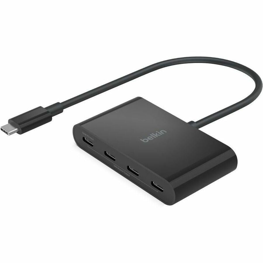 Belkin Connect USB-C Hub 4 ports, adaptateur Dongle, 4 ports USB-C et 100 W PD Transfert de données max 10 Gbit/s Mac/Chromebook AVC018BTBK