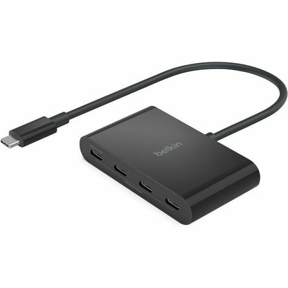 Belkin Connect USB-C Hub 4 ports, adaptateur Dongle, 4 ports USB-C et 100 W PD Transfert de données max 10 Gbit/s Mac/Chromebook AVC018BTBK