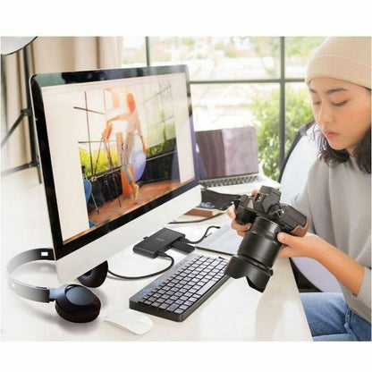 Belkin Connect USB-C Hub 4 ports, adaptateur Dongle, 4 ports USB-C et 100 W PD Transfert de données max 10 Gbit/s Mac/Chromebook AVC018BTBK