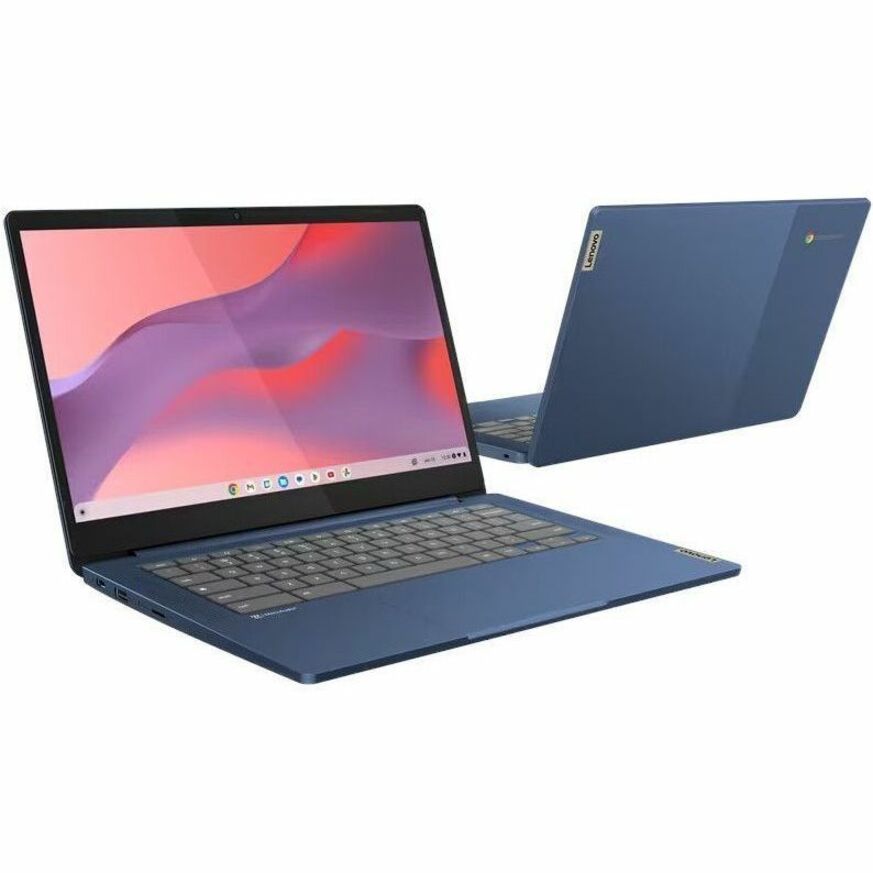 Lenovo IdeaPad Slim 3 14M868 82XJ003DCF Chromebook 14" Tactile - Full HD - Octa-core (ARM Cortex A76 + Cortex A55) - 4 Go - Mémoire Flash 128 Go - Clavier Français, Anglais - Bleu Abysse 82XJ003DCF