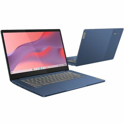 Lenovo IdeaPad Slim 3 14M868 82XJ003DCF Chromebook 14" Tactile - Full HD - Octa-core (ARM Cortex A76 + Cortex A55) - 4 Go - Mémoire Flash 128 Go - Clavier Français, Anglais - Bleu Abysse 82XJ003DCF