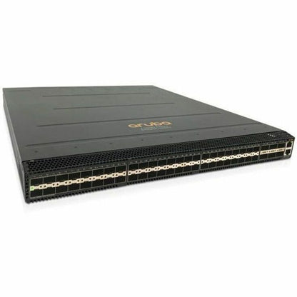 Commutateur de services distribués Aruba CX 10000-48Y6C de l'arrière vers l'avant avec 6 ventilateurs et 2 blocs d'alimentation Bdl R8P14A#ABA