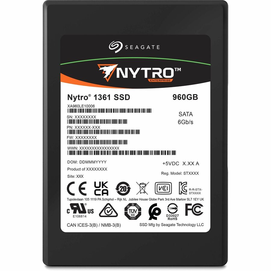 Disque SSD Seagate Nytro 1361 XA960LE10006 960 Go - 2,5" interne - SATA (SATA/600) - Lecture intensive XA960LE10006
