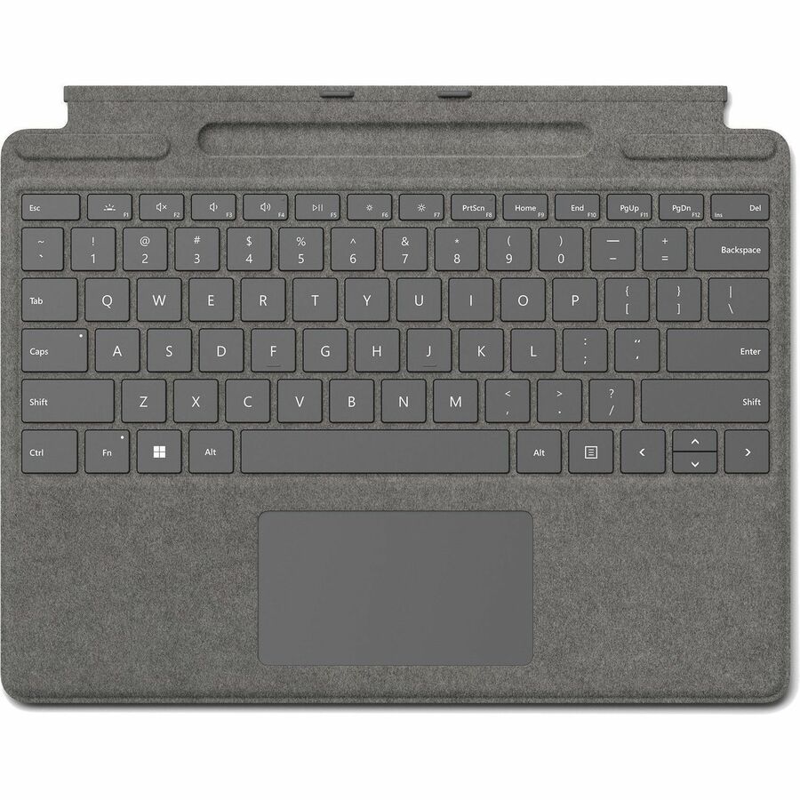 Étui clavier/housse Microsoft Signature pour Microsoft Surface Pro 8, Surface Pro X, Surface Pro 9 Stylus, tablette 13" - Platinum 8XB-00062