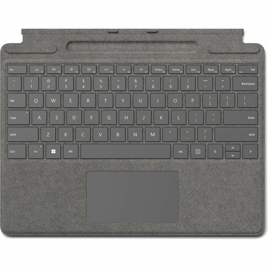Étui clavier/housse Microsoft Signature pour Microsoft Surface Pro 8, Surface Pro X, Surface Pro 9 Stylus, tablette 13" - Platinum 8XB-00062
