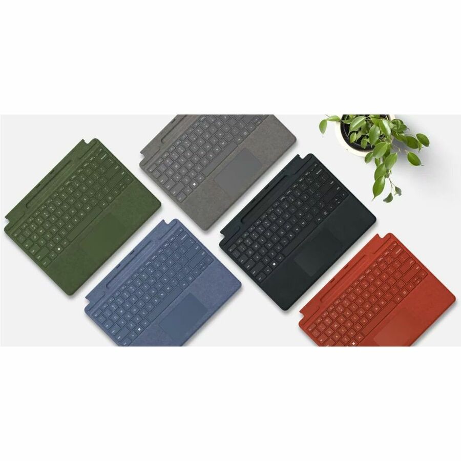 Étui clavier/housse Microsoft Signature pour Microsoft Surface Pro 8, Surface Pro X, Surface Pro 9 Stylus, tablette 13" - Platinum 8XB-00062