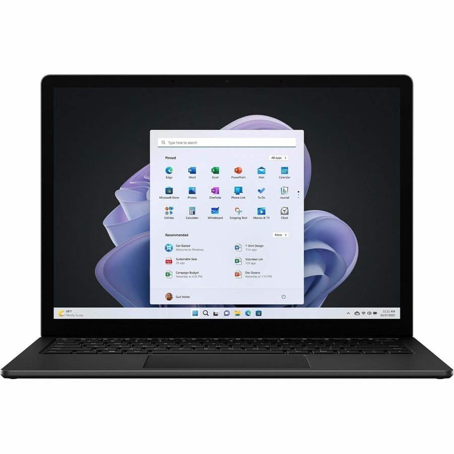 Ordinateur portable Microsoft Surface Laptop 5 15" à écran tactile - Intel Core i7 12e génération i7-1265U - Plateforme Intel Evo - 32 Go - SSD 1000 Go - Noir mat RL1-00002